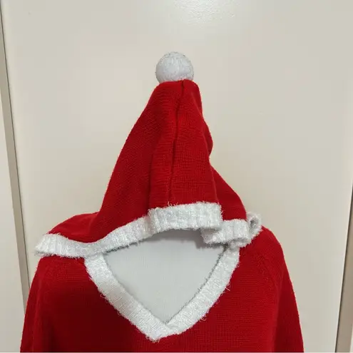 Holiday Time women’s small Santa Claus sweater poncho