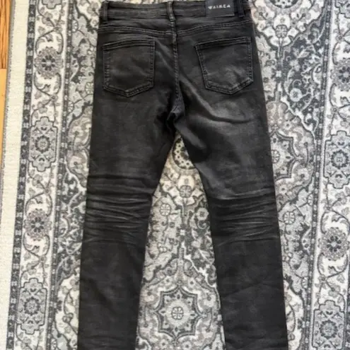 Waimea Jeans 16 Skinny Fit Black Wash Stretch Distressed Streetwear Grunge Goth