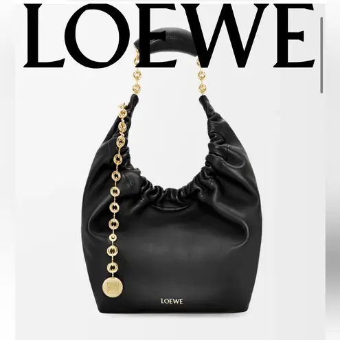 Loewe Small Squeeze bag in mellow nappa black lambskin