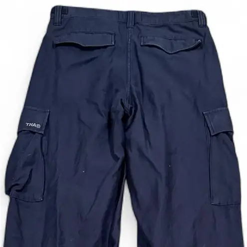 TNA aritiza navy barrel cargo jogger high rise pants 4 Blue