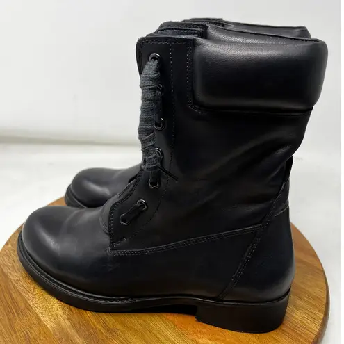 Pacific&Co Vintage Foundry . Women’s Filo Mid-Top Black Leather Zip Boots Size 8