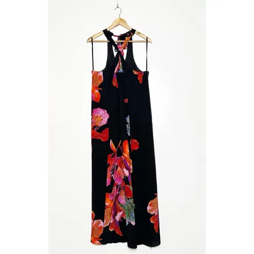Maeve Anthropologie Cayman Silk Maxi Dress Size M 100% Silk Floral
