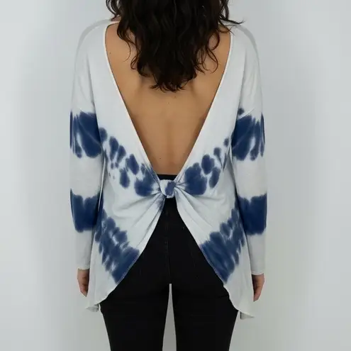 Vintage Havana Tie Dye Lightweight Sweater Top Womens Medium Blue White Duster