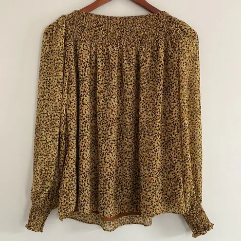 Textile by Elizabeth and James|Cheetah Print Blouse Medium Gold