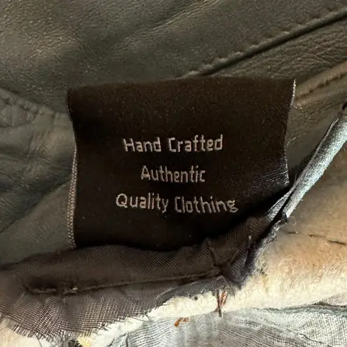 Leathercult Gray Moto Handcrafted Custom Made Leather Pants Size S/XS