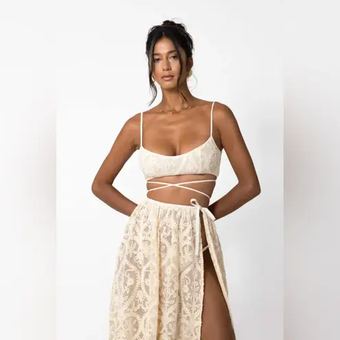 NWT SAU LEE AMARE CROCHET MAXI SKIRT SET Size 4