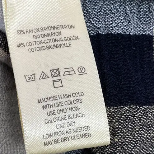 Maeve  Anthropologie Oversized Plaid Kimono Tunic Dress Tie WaistTan Black Small