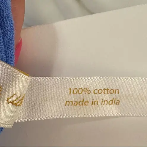 Helen Jon Textured Gauze Maxi. XS Blue