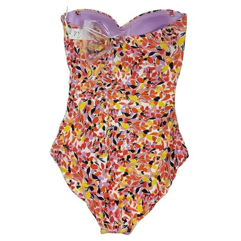 Anne cole NWT $108 Women's Twist Front Shirred One Piece Swimsuit 8 M
