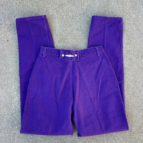 VTG 90s Roper Purple High Rise Wedgie Bareback Silver Concho Cowgirl Jeans 30x35 Size 30