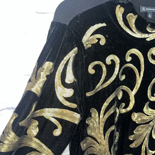 INC International Concepts Women's Gold & Black Sweater Dress Mob Wife Size XL