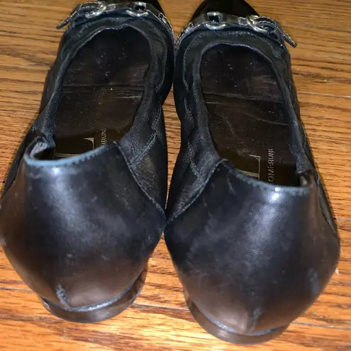 AGL Attilio Giusti Cap Toe Leather Ballet Flats Black Size 6