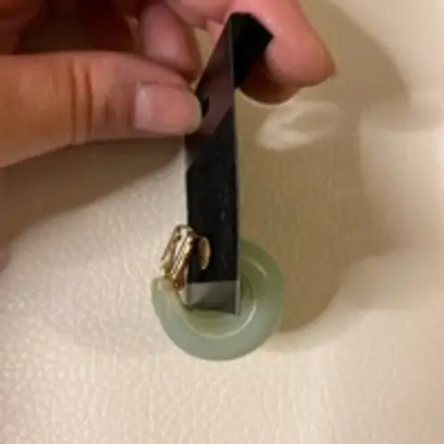 Vintage Green Hoop Clip