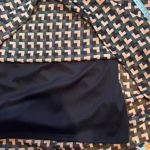 Chic Geometric Patterned Dress Black