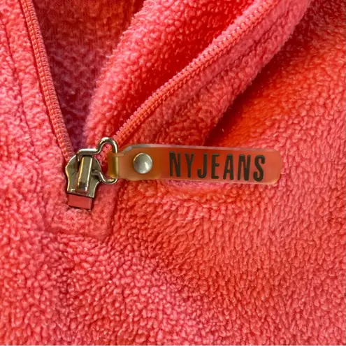 New York & Co. NY Jeans Women’s Coral Pink Fleece 1/4 Zip Pullover Size S