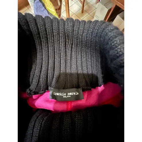 Frankie Morello red purple black color block stripe urban jogger sweatpants XS