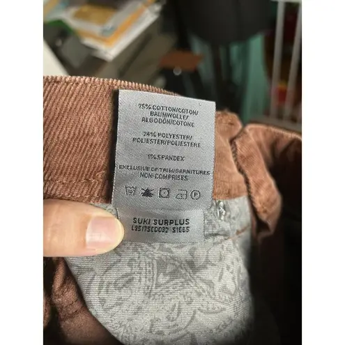 Silver Jeans Suki Military Surplus Skinny Corduroy Flare Pants Brown 26 X 34 Purple