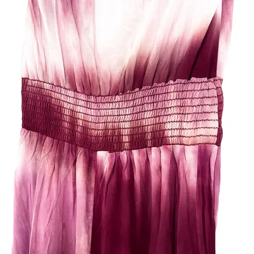 Sav LaBrant Boutique Purple Magenta Tie Dye Strapless Jumpsuit Size Medium