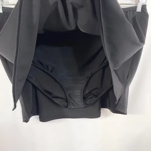 Cacique Swim by Plus Size 28 Bikini Bottom Swimsuit Swim Skirt Black 1589