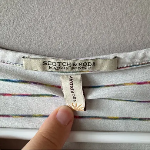 Scotch & Soda Women’s Maison Scotch Striped Cropped Shirt Top Size Small