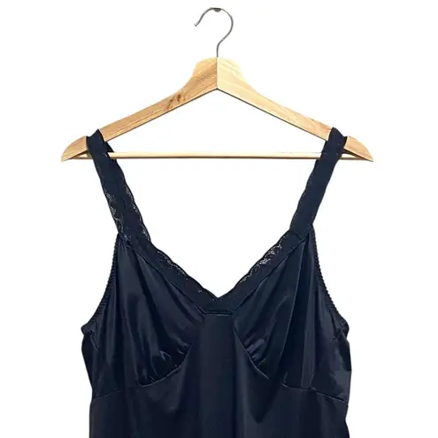 Vintage Shadowline Slip Dress Black Size 40(L) Whimsygoth Fairy Glam Grunge Boho Size L