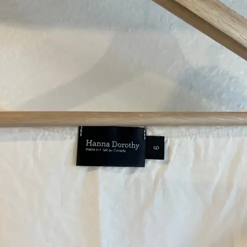 Hanna Dorothy Cream Utility Made in Canada Handmade Tencel Tank Top Size 6 White