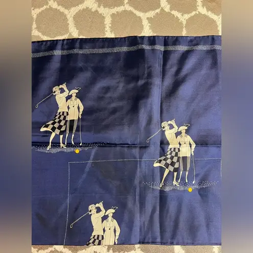 ECHO Blue Vintage Golf Print Scarf 25x25
Vintage Country Club resortwear preppy