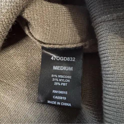 One Grey Day Emory Boyfriend Cardigan Button Front Relaxed Fit Size M Olive Grey Gray Size M