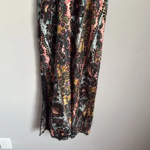 Sandro Printed silk-twill midi dress Small