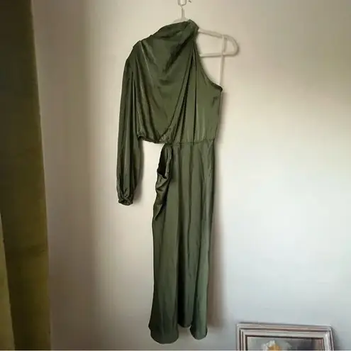 Petal and Pup Amelia One Shoulder Long Sleeve Cut Out Midi Dress L