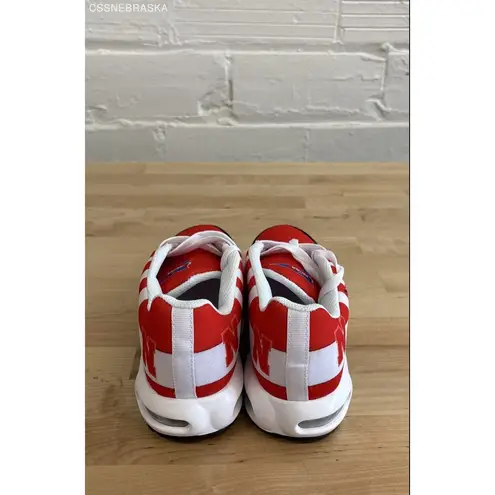 Nike Air Red Women's Nebraska Cornhuskers Max Plus sneakers NCAA Logo Size 8 US