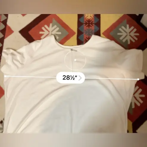 D&Co. ACTIVE Lounge Sets for Women 2 Pieces Short Sleeve Pullover Top Zip SZ 3XP White