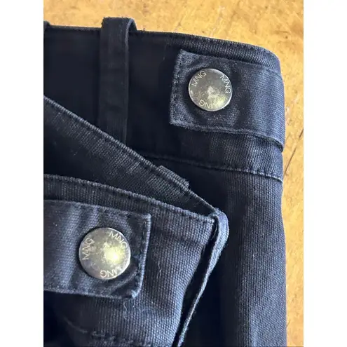 Mango MNG  Women’s Wide Leg Black Trousers Size 8 (6172)