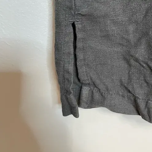 Cutloose Grey Tunic Dress S Half Sleeve Split Hem Boat Neck Lagenlook Sheath Gray