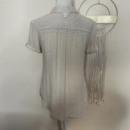 Westport 1962 • button down short sleeve lace shirt