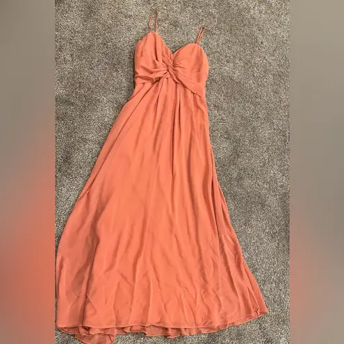 Kennedy Blue Coral/Orange Bridesmaids Dress Jeslyn Style