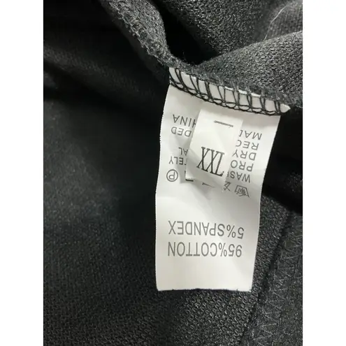 Womans Excellent Condition Hooded Knee Length Fleece Jacket XXL Black