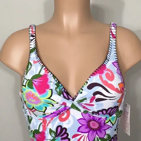 Anne cole  floral lilac tankini set. 32/34-S. NWT