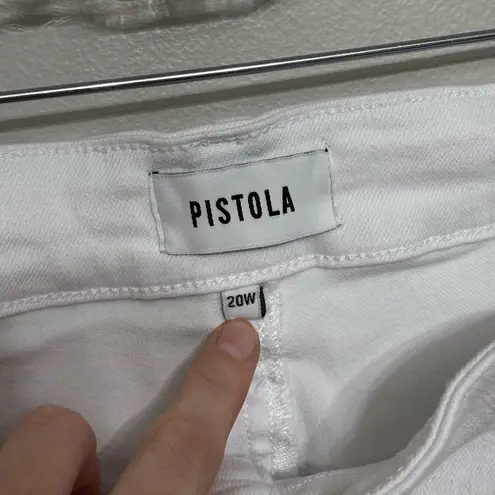 Pistola NWT James High Rise Cuff Denim Shorts in Eco White - Size 20W