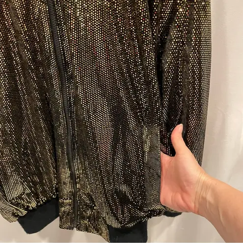 Vintage ultimate 80’s gold metallic studio 54 disco jacket Golden River pockets Size XL