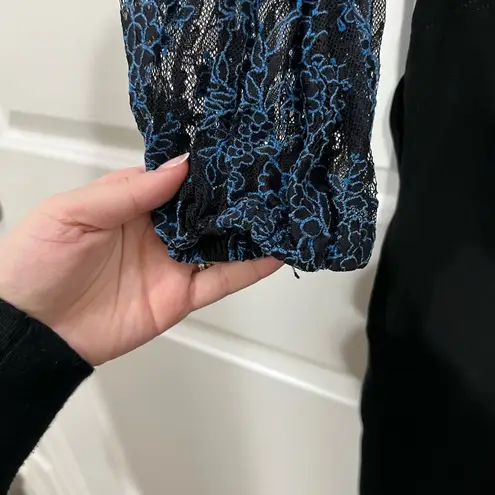 Three Floor Blue & Black Boss Lady Jumpsuit Size 4 US $515