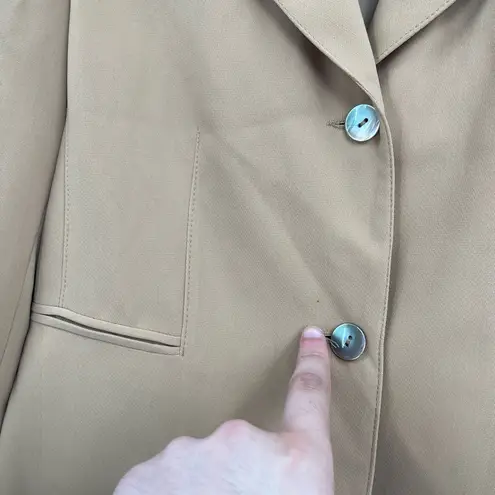 Harvé Benard Harvé Bernard yellow polyester 2 button deadstock nwt blazer size 8