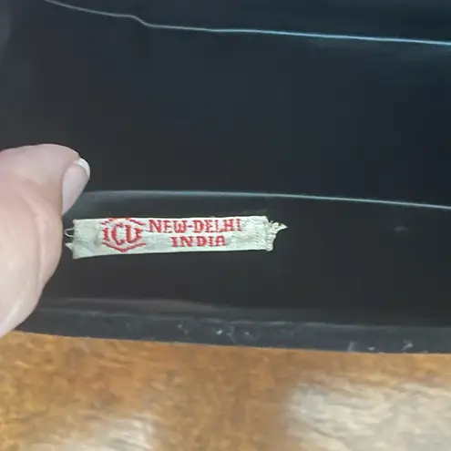 Unique Vintage Vintage Mid Century Gold and Silver Flower Brocade Velvet Clutch Evening Bag