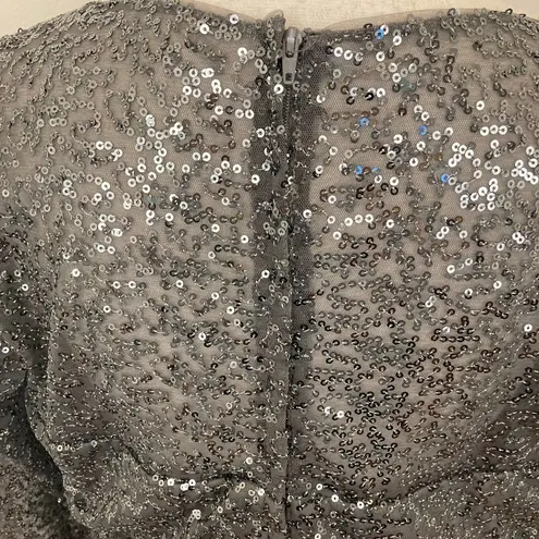 La Femme NWT  Sequined Shirred Sweetheart Neckline Trumpet Dress Size 14