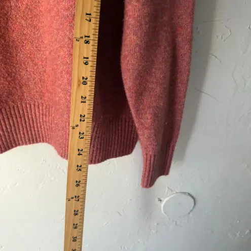 Loft  Argyle‎ Sweater Coral Pink Orange Small Knit Pullover Preppy Gilmore Girls