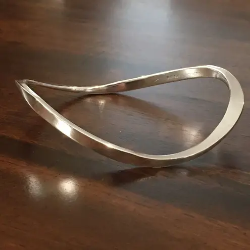 Wavy Sterling Silver Bangle Bracelet