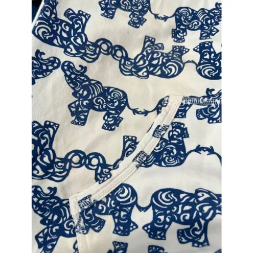 Lilly Pulitzer Lilly‎ Pulitzer Elephant Print Pullover Sweatshirt - White and Blue - Size S
