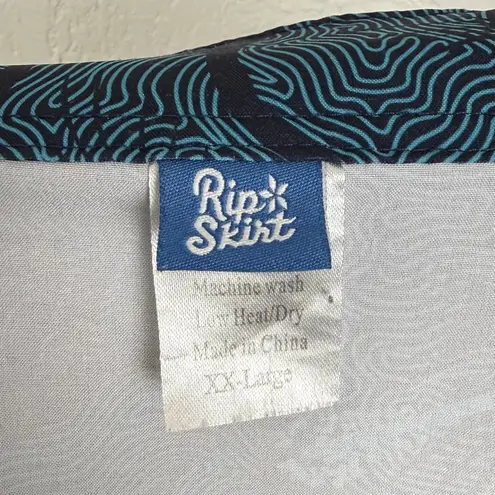RipSkirt Hawaii Length 3 Pocket Skirt in Maui Moonlight Size XXL Blue
