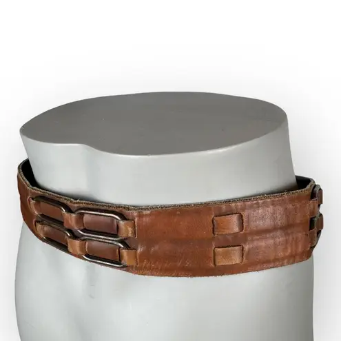 Vintage Brown Wide Leather Belt