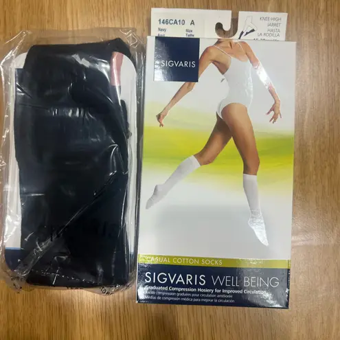 Sigvaris Well Being Casual Compression Cotton Socks Knee High (Shoe Size 5